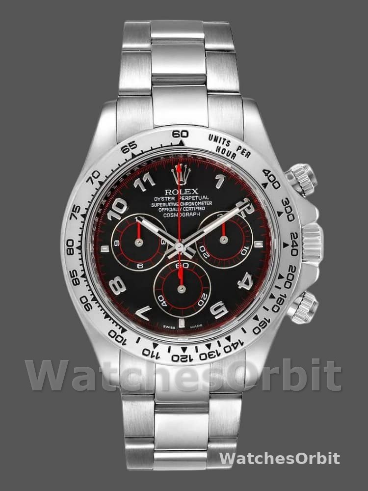 Rolex Cosmograph Daytona 116509 Black Arabic Dial White Gold 40MM Mens Replica Watch