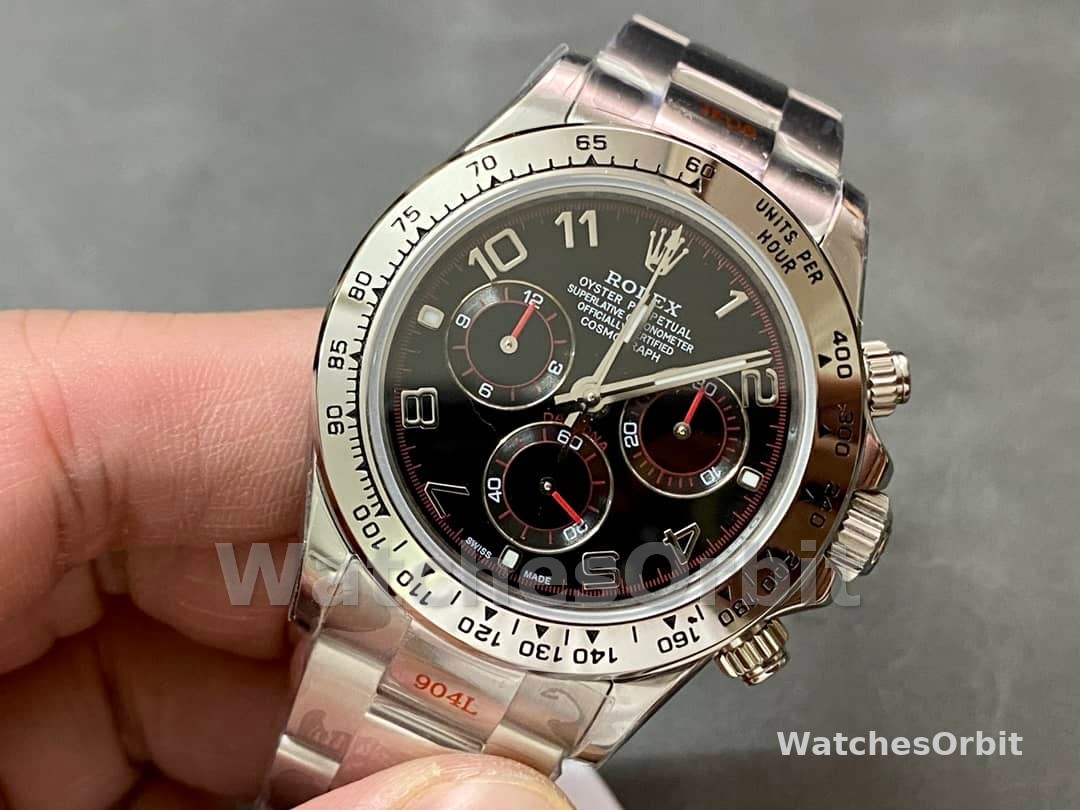Rolex Cosmograph Daytona 116509 Black Arabic Dial White Gold 40MM Mens Replica Watch