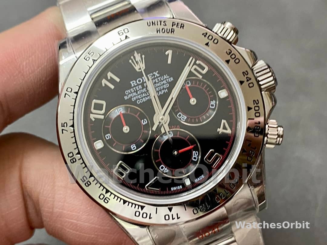 Rolex Cosmograph Daytona 116509 Black Arabic Dial White Gold 40MM Mens Replica Watch
