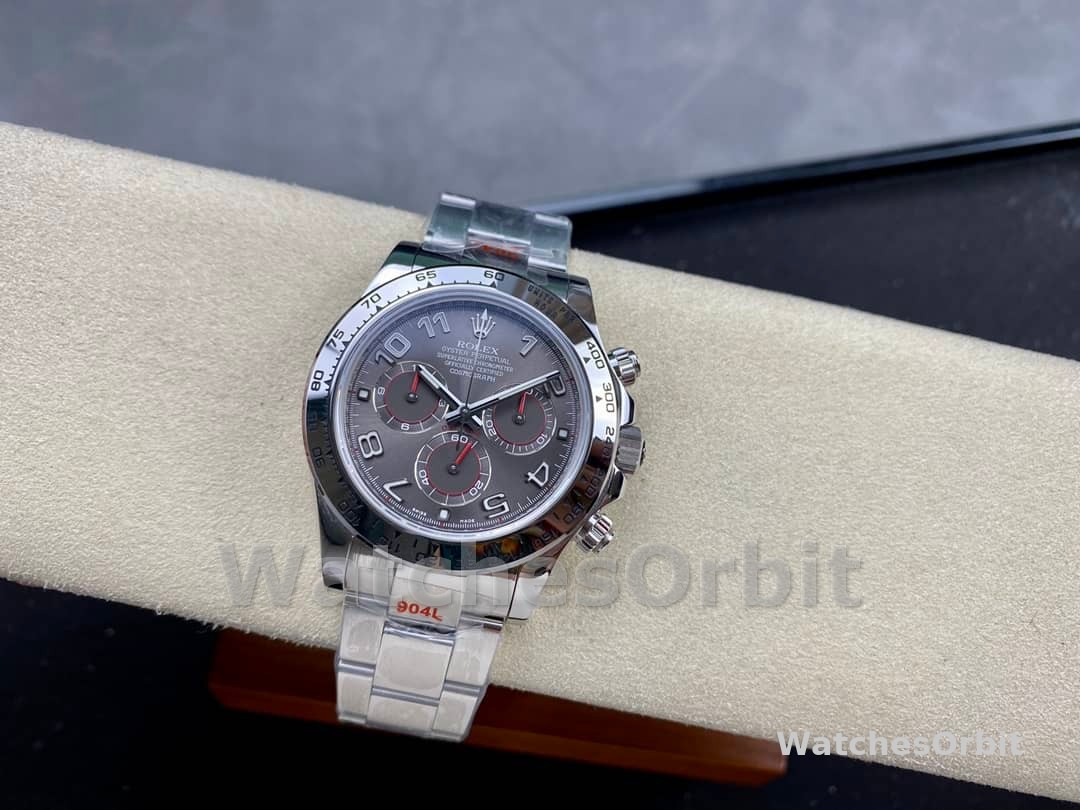 Rolex Cosmograph Daytona 116509 Gray Arabic Dial White Gold 40MM Mens Replica Watch