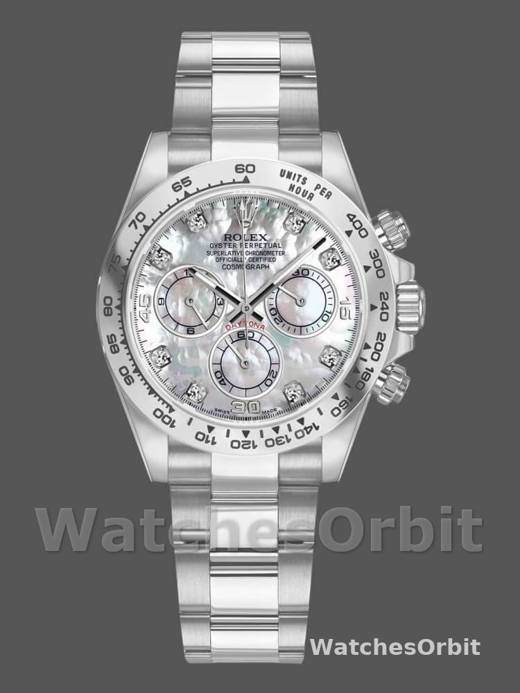 Rolex Cosmograph Daytona 116509 White Mother of Pearl Dial 40MM Mens Replica Watch