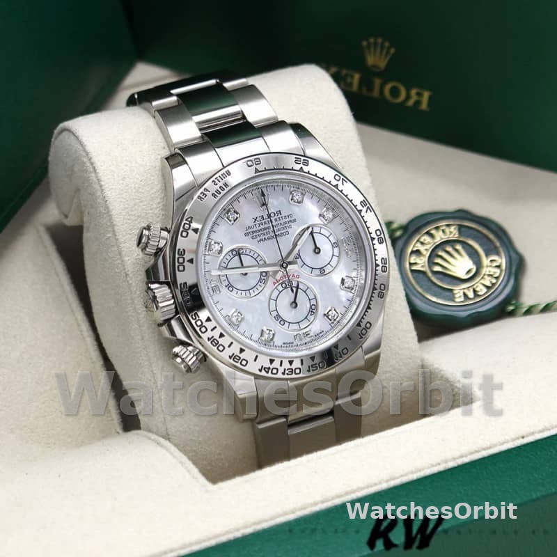 Rolex Cosmograph Daytona 116509 White Mother of Pearl Dial 40MM Mens Replica Watch