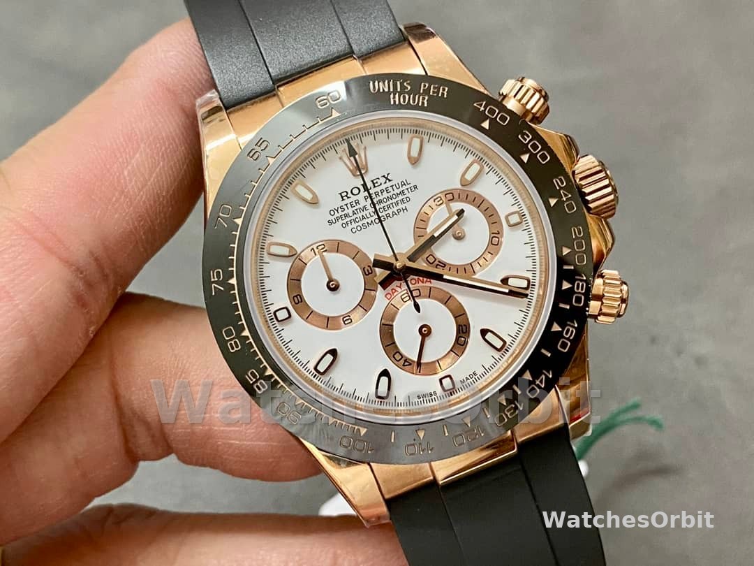 Rolex Cosmograph Daytona 116515LN Everose Gold Ivory Dial 40mm Mens Replica Watch