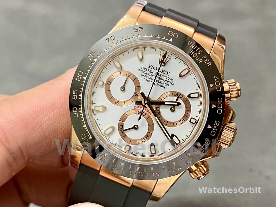 Rolex Cosmograph Daytona 116515LN Everose Gold Ivory Dial 40mm Mens Replica Watch