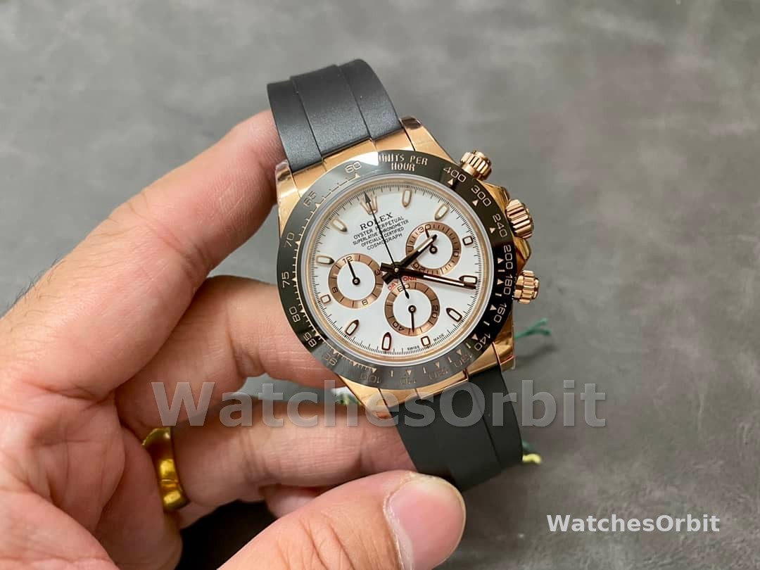 Rolex Cosmograph Daytona 116515LN Everose Gold Ivory Dial 40mm Mens Replica Watch