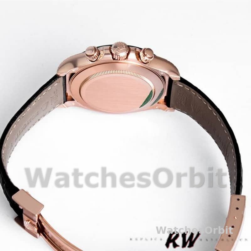 Rolex Cosmograph Daytona 116515LN Leather strap Pink Dial 40mm Mens Replica Watch
