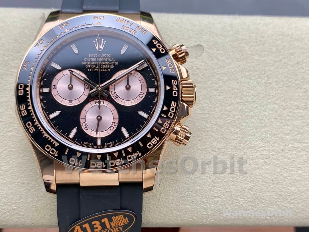 Rolex Cosmograph Daytona 116515LN Rose Gold Black Dial 40mm Mens Replica Watch