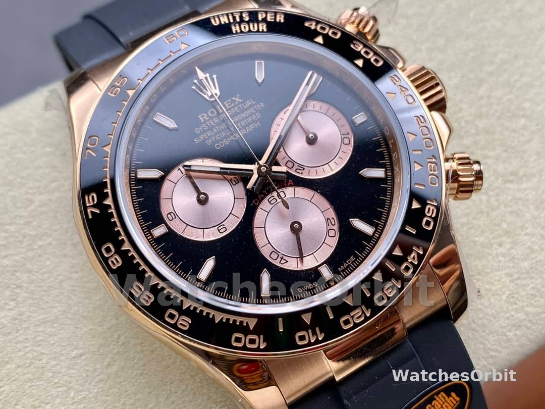 Rolex Cosmograph Daytona 116515LN Rose Gold Black Dial 40mm Mens Replica Watch