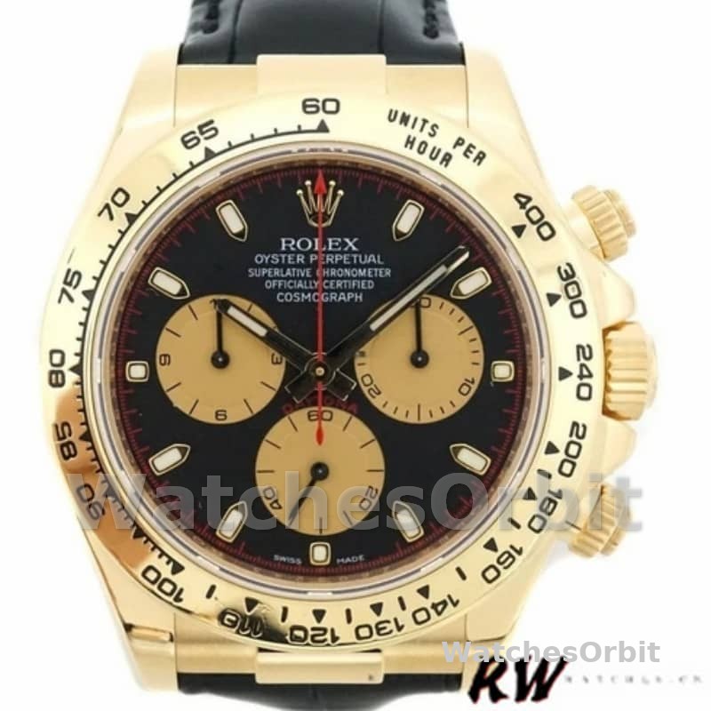 Rolex Cosmograph Daytona 116518 Black And Champagne Dial 40mm Mens Replica Watch