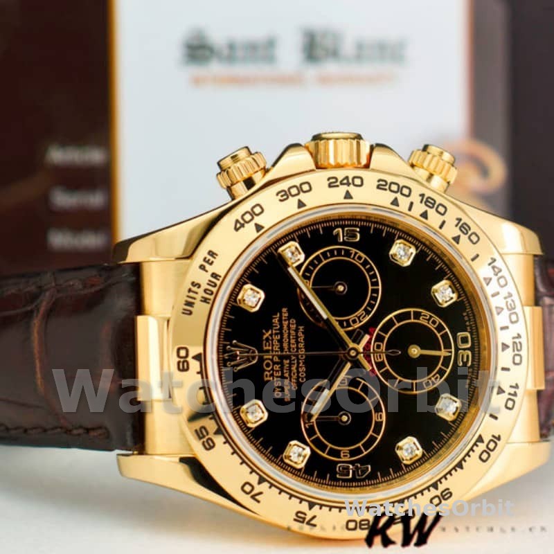Rolex Cosmograph Daytona 116518 Black Dial 40mm Mens Replica Watch