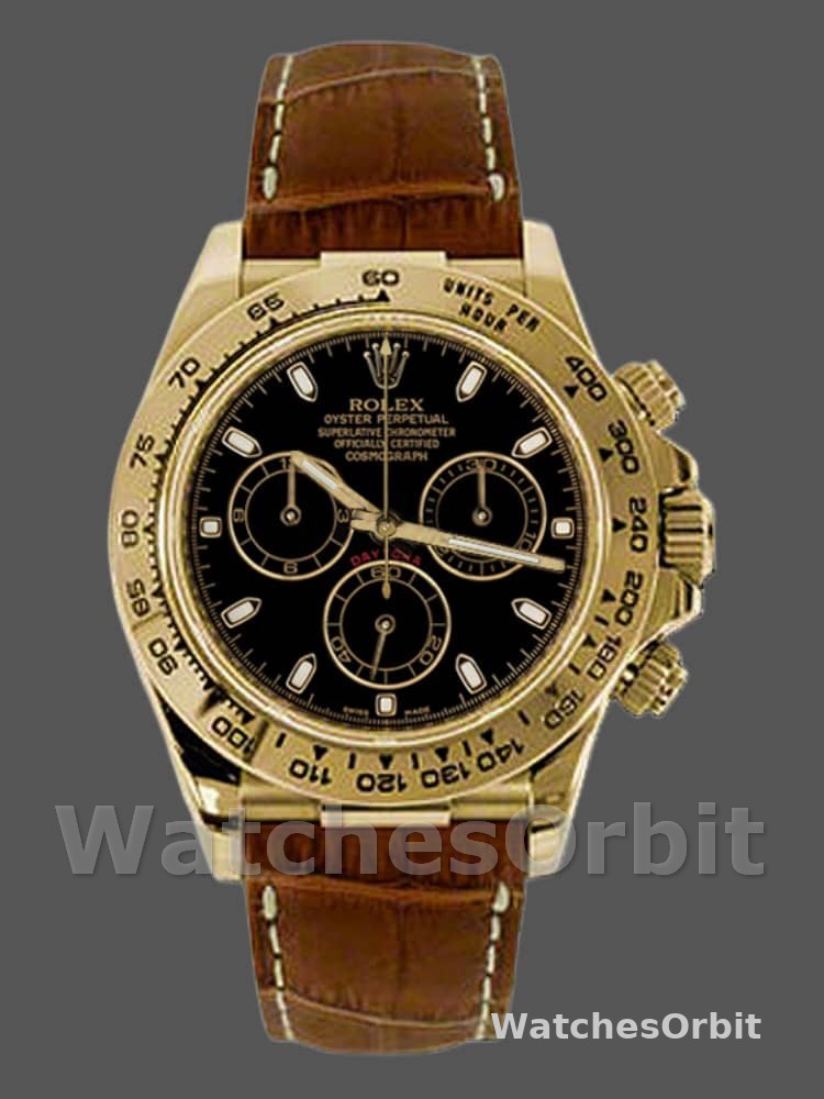 Rolex Cosmograph Daytona 116518 Brown Leather Strap 40mm Mens Replica Watch