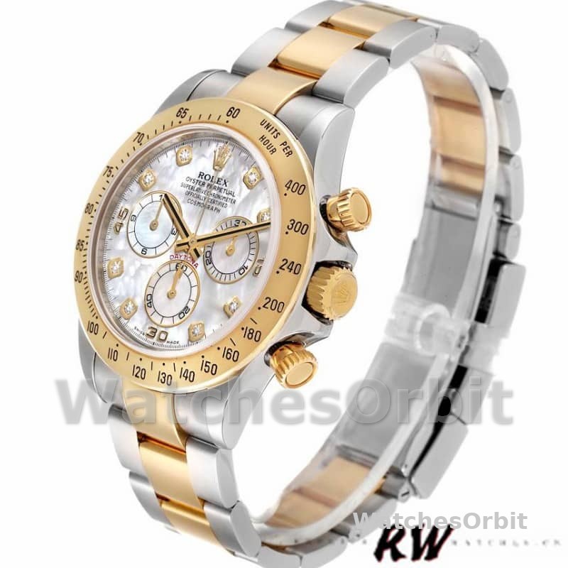 Rolex Cosmograph Daytona 116523 Diamond Mother of Pearl Dial 40mm Mens Replica Watch