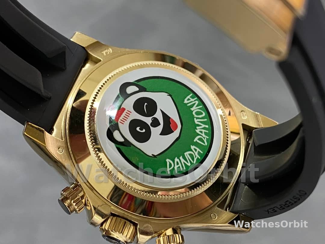 Rolex Cosmograph Daytona 116588 Yellow Gold Black Rubber Strap 40mm Mens Replica Watch