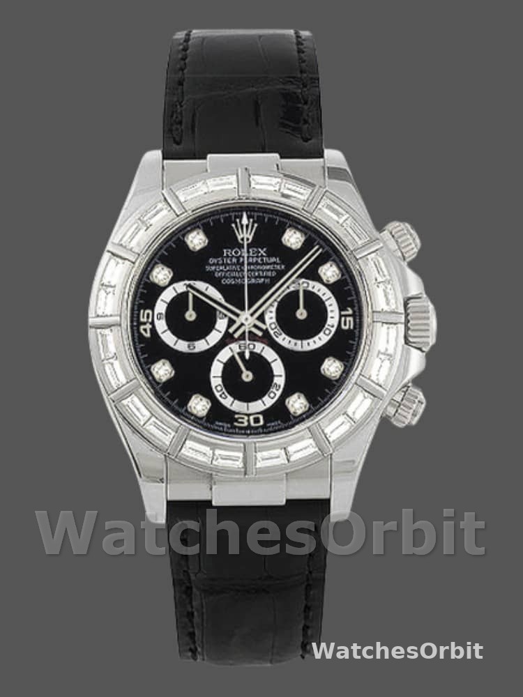 Rolex Cosmograph Daytona 116589 Black Diamond Dial 40MM Mens Replica Watch