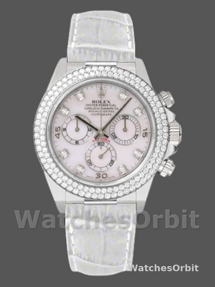 Rolex Cosmograph Daytona 116589 White MOP Diamond Dial 40MM Mens Replica Watch