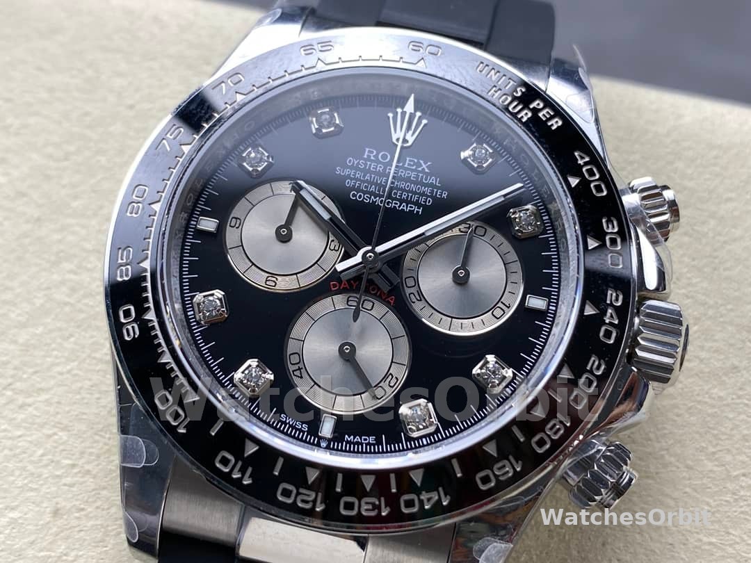 Rolex Cosmograph Daytona White Gold 126519LN 0004 Bright Black Steel Diamond
