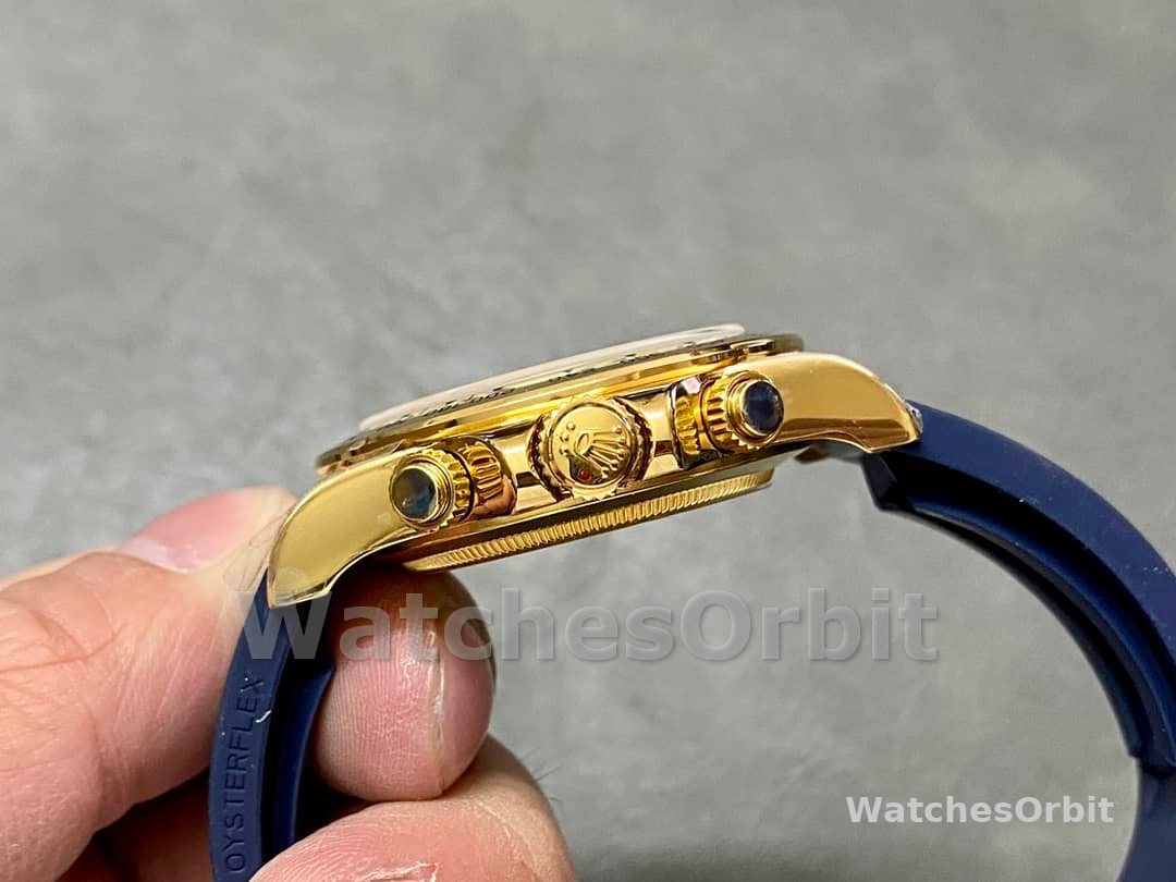 Rolex Cosmograph Daytona Yellow Gold Case Blue Dial 116518 Men's Watch