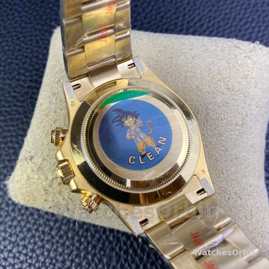 Rolex Daytona 116508 Yellow Gold Black Mother Of Pearl Dial 40MM Mens Replica Watch