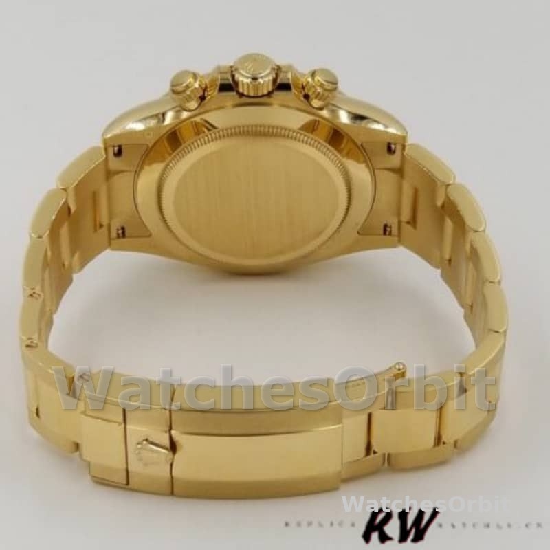 Rolex Daytona 116508 Yellow Gold Champagne Index Dial 40MM Mens Replica Watch
