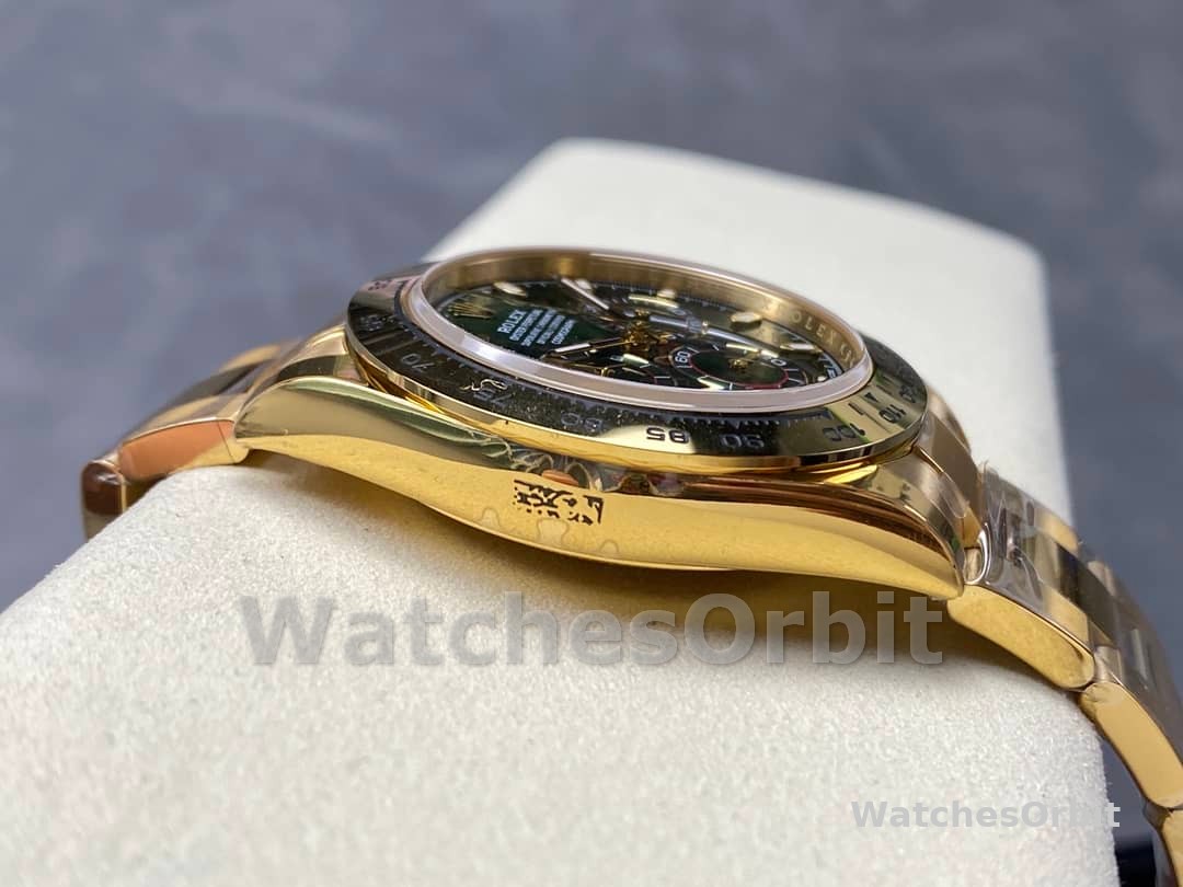 Rolex Daytona 116508 Yellow Gold Green Index Dial 40MM Mens Replica Watch