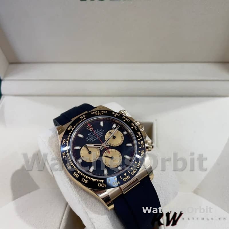 Rolex Daytona 116518LN Black Dial Rubber strap 40mm Mens Replica Watch