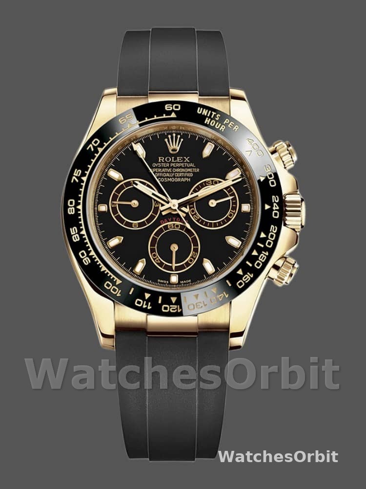 Rolex Daytona 116518LN Black Dial Yellow Gold 40mm Mens Replica Watch