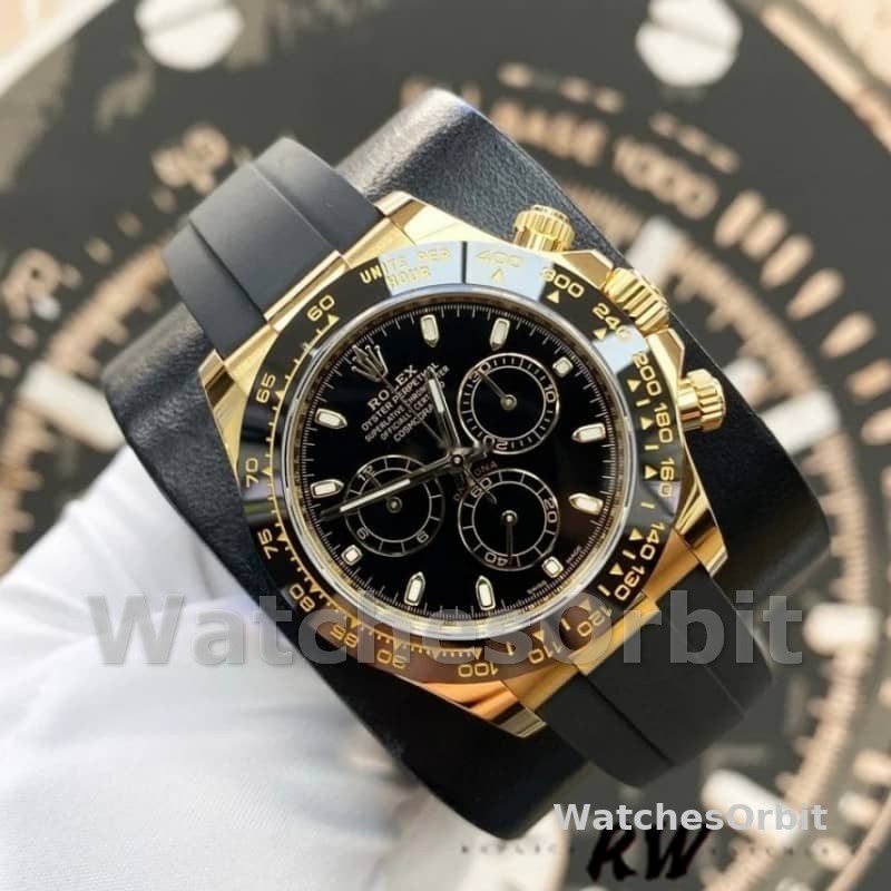 Rolex Daytona 116518LN Black Dial Yellow Gold 40mm Mens Replica Watch