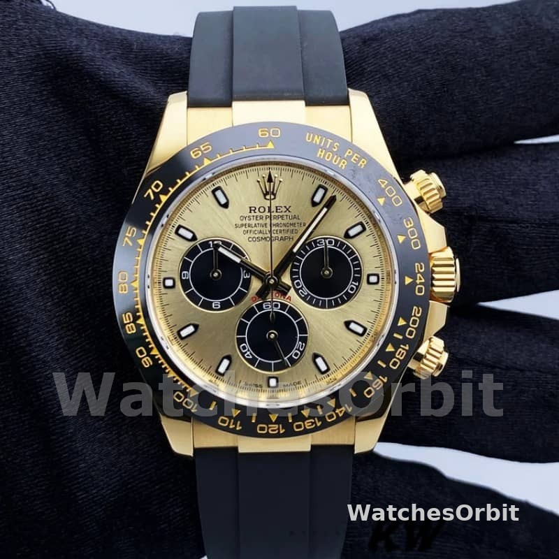 Rolex Daytona 116518LN Yellow Gold Champagne Dial 40mm Mens Replica Watch