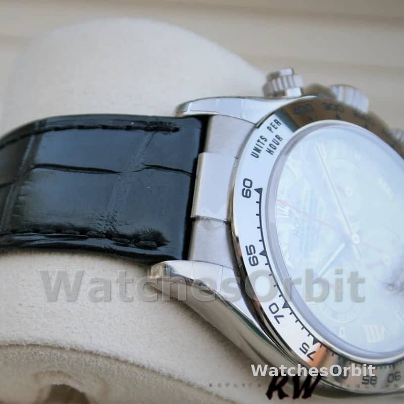 Rolex Daytona 116519 Meteorite Dial Leather strap 40mm Mens Replica Watch