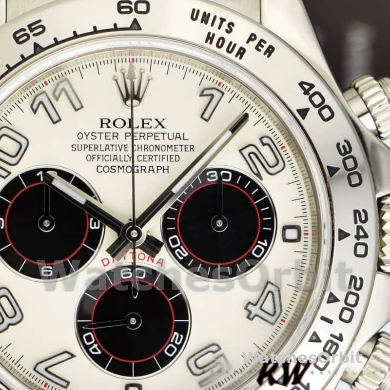Rolex Daytona 116519 Panda Dial Chocolate Leather Strap 40mm Mens Replica Watch