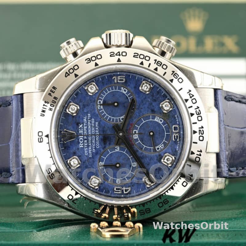 Rolex Daytona 116519 Sodalite diamonds dial 40mm Mens Replica Watch