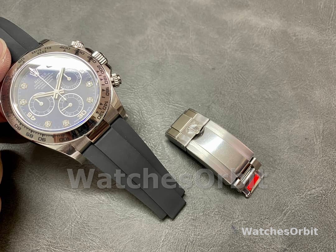Rolex Daytona 116519 White Gold Blue Garnet Disc Diamond Marking Men's Watch