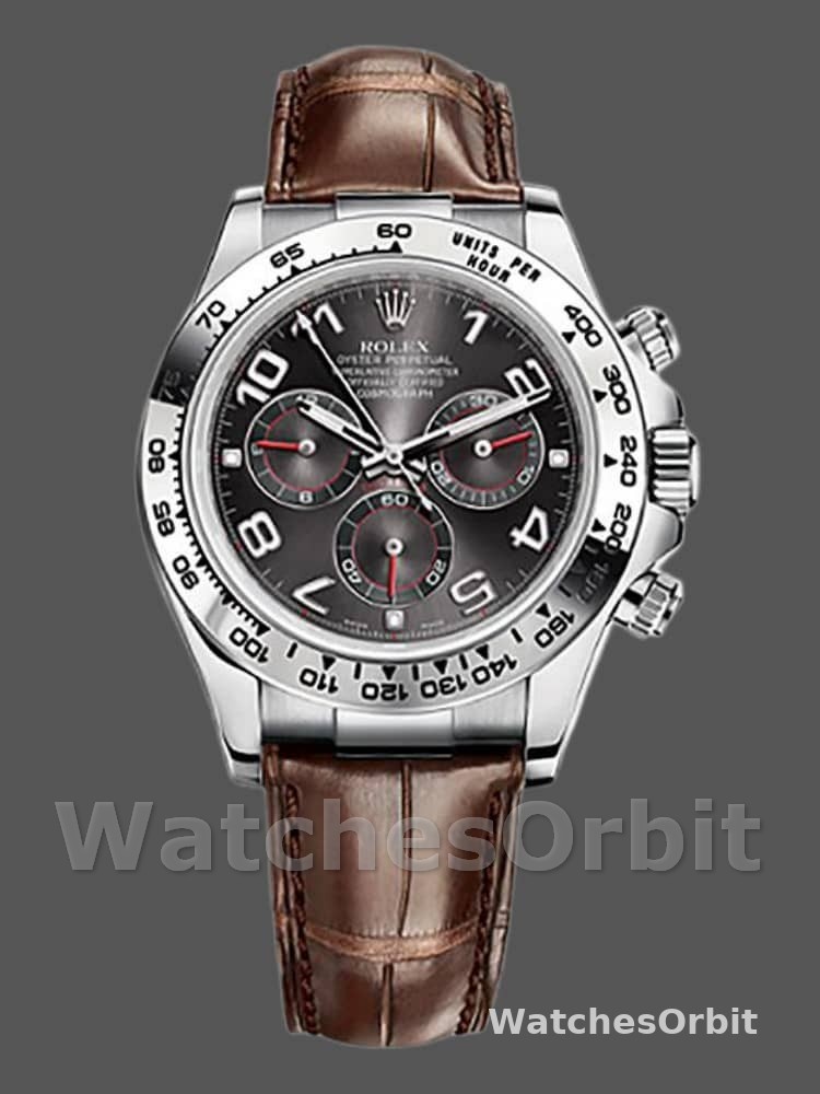 Rolex Daytona 116519 White Gold Grey Dial 40mm Mens Replica Watch
