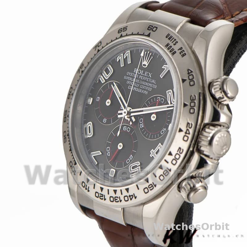 Rolex Daytona 116519 White Gold Grey Dial 40mm Mens Replica Watch