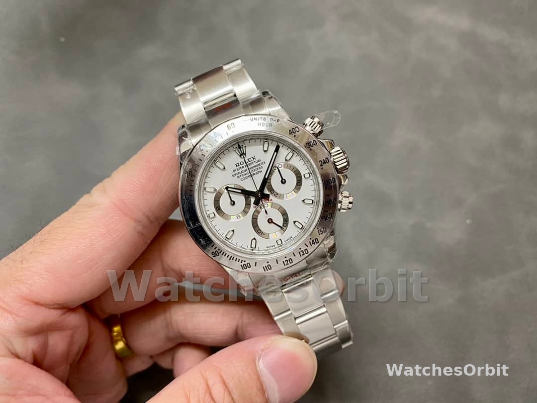 Rolex Daytona 116520 Stainless Steel Case White Dial 40MM Mens Replica Watch