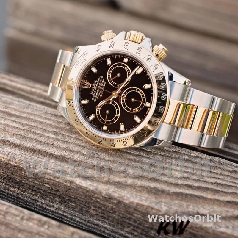 Rolex Daytona 116523 Stainless Steel Black Dial 40mm Mens Replica Watch