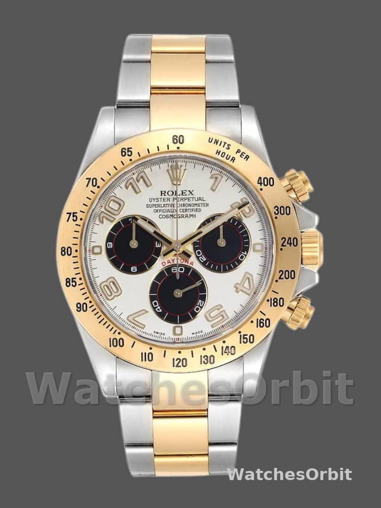 Rolex Daytona 116523 White Arabic Panda Dial 40mm Mens Replica Watch