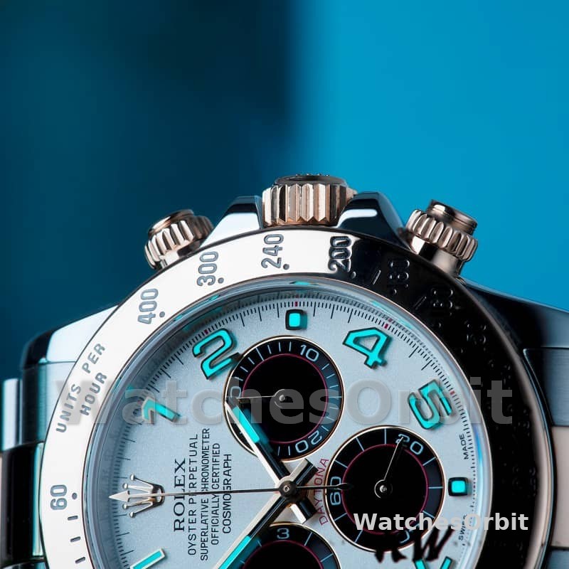 Rolex Daytona 116523 White Arabic Panda Dial 40mm Mens Replica Watch