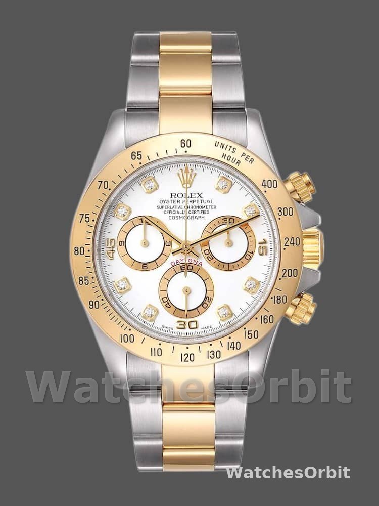 Rolex Daytona 116523 White Diamond Dial 40mm Mens Replica Watch
