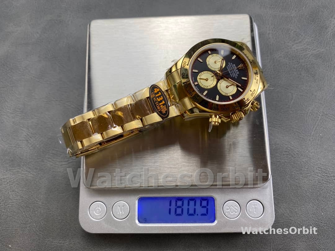Rolex Daytona 116528 Yellow Gold Black Paul Newman Dial 40mm Mens Replica Watch