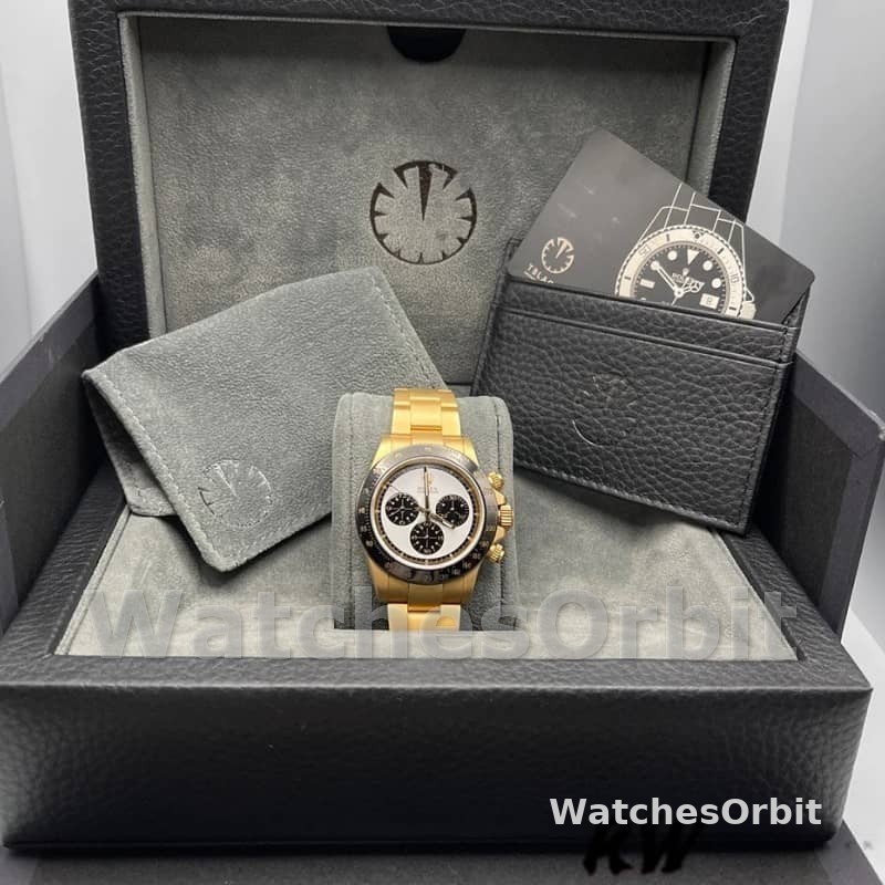 Rolex-Daytona 116528 Yellow Gold White Dial 40mm Mens Replica Watch
