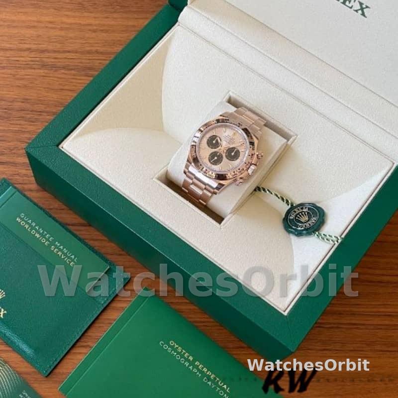 Rolex Daytona 126505 Everose Gold Sundust Panda Dial 40MM Mens Replica Watch