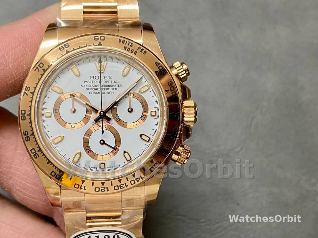 Rolex Daytona 126508 18K Rose Gold White Dial Men's Watch