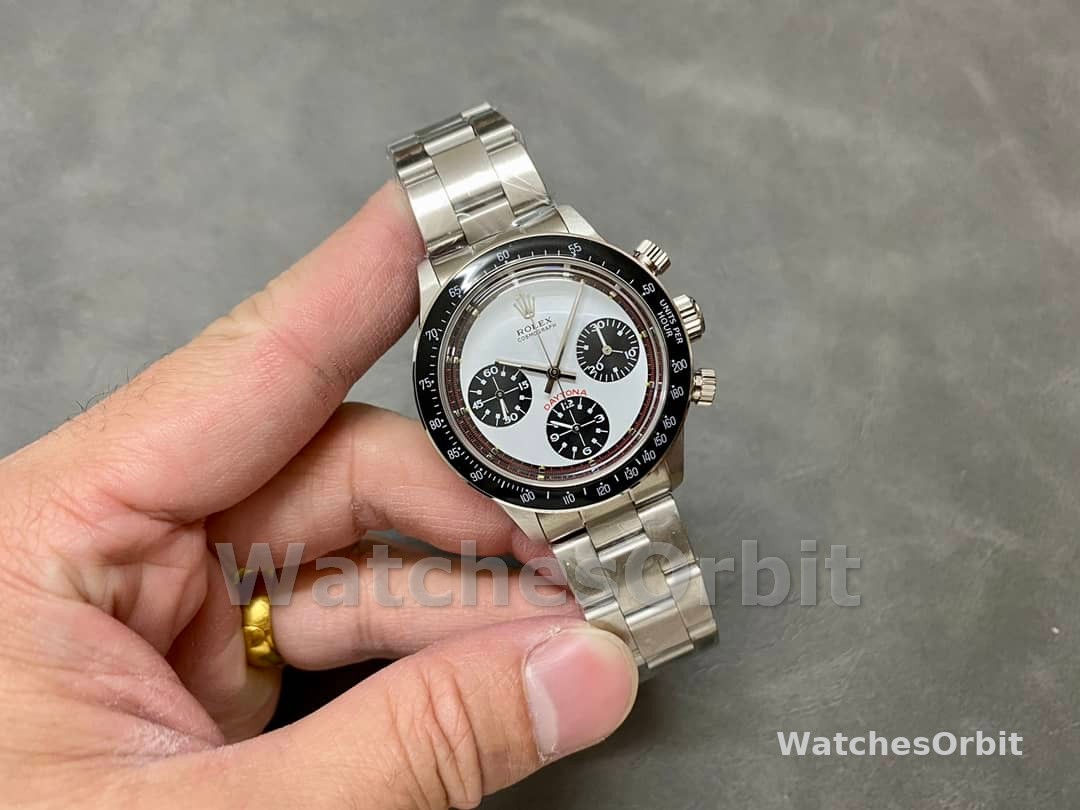 Rolex Daytona 6241 White Exotic Paul Newman Dial Mens Replica Watch