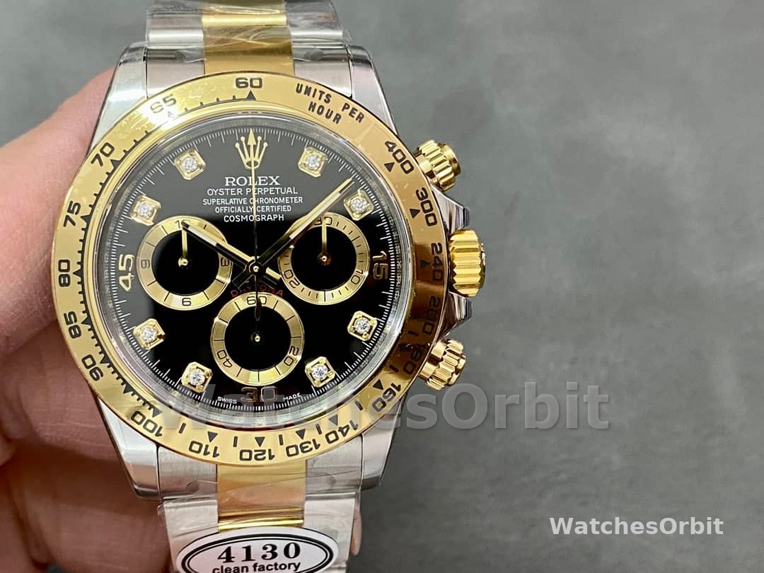 Rolex Daytona Black Dial Two Tone Oyster 116503 40mm Men's Watch
