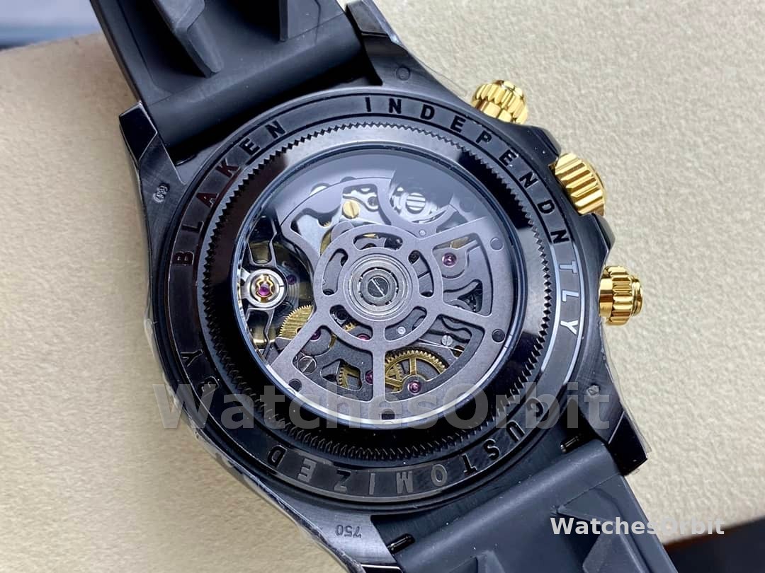 Rolex Daytona Blaken Black 1:1 Mirror Skeleton Dial 40mm Men's Watch