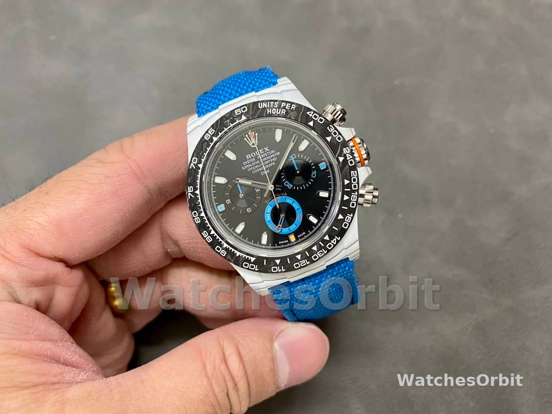 Rolex Daytona Cosmograph Carbon Fiber Luminescent Coating 40mm Nylon Strap Men's Watch