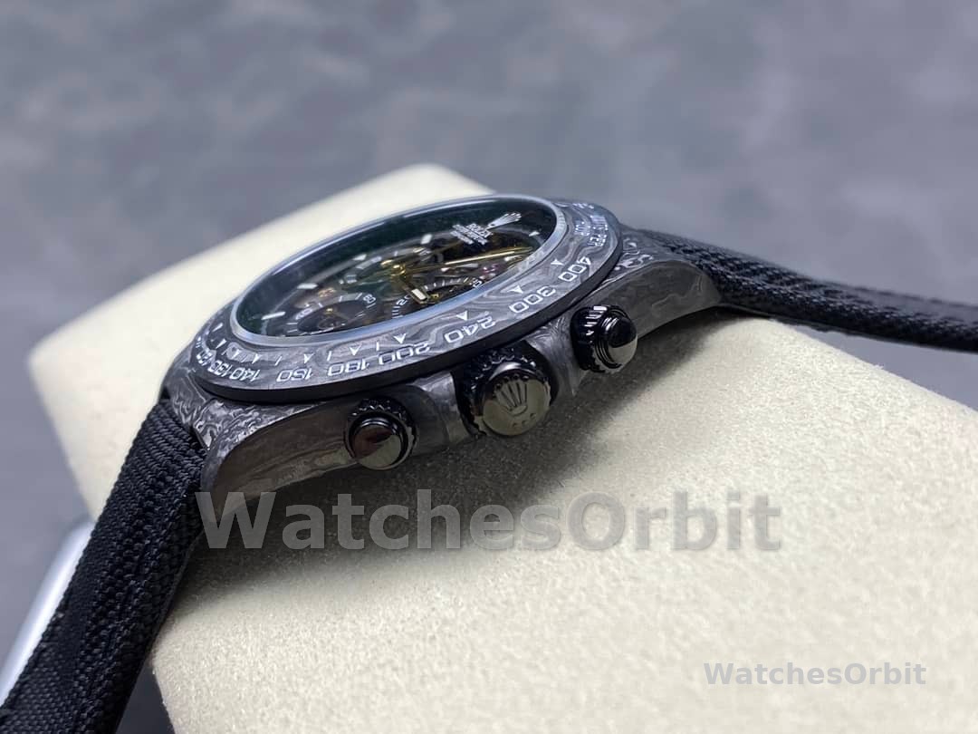 Rolex Daytona DIW Carbon Fiber Skeleton Black Replica Watch