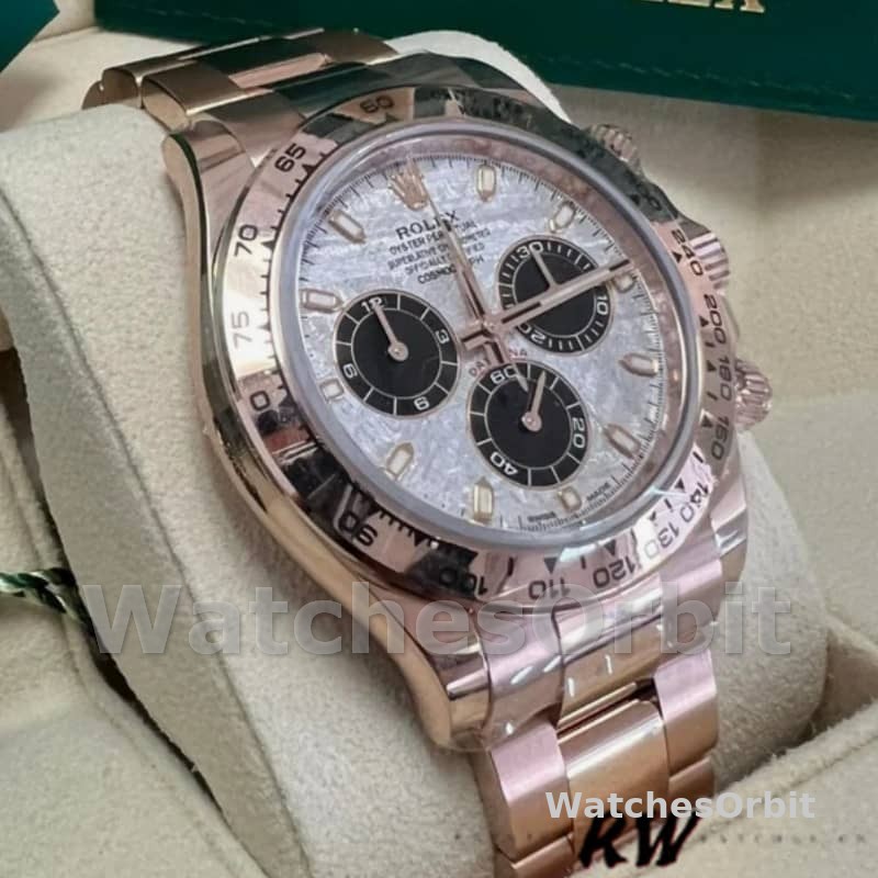 Rolex Daytona m116505 Everose Gold Meteorite Grey Dial 40MM Mens Replica Watch