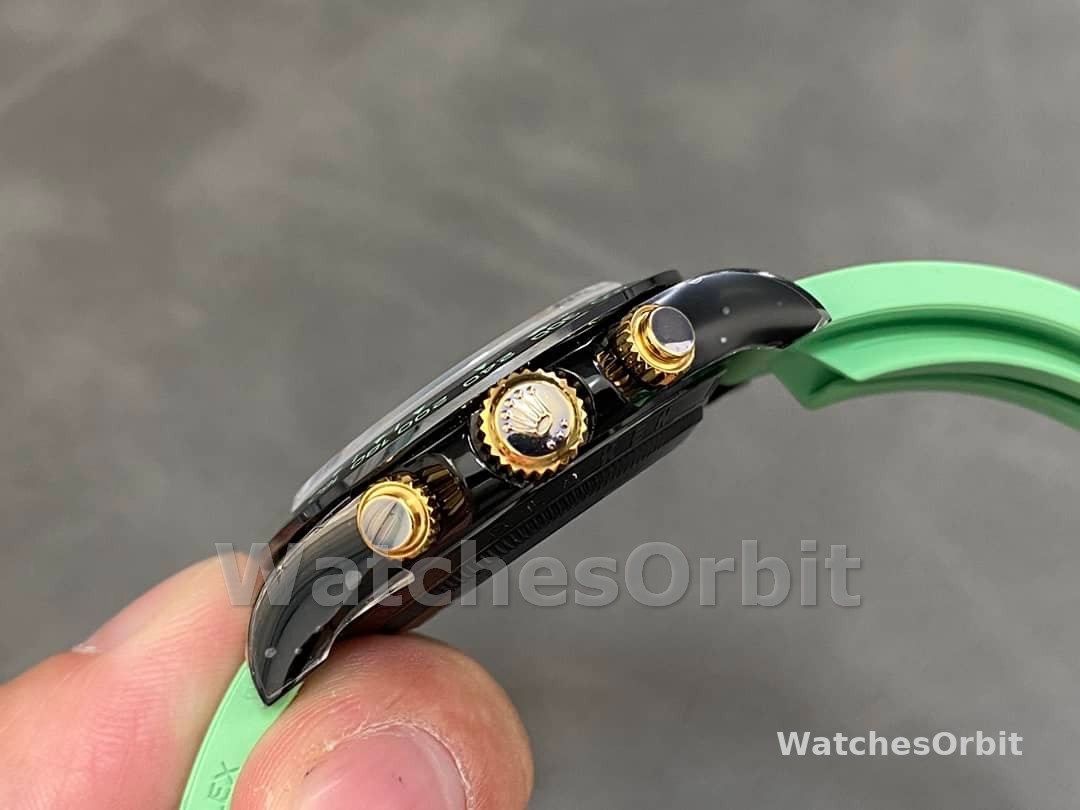 Rolex Daytona PVD Ceramic Bezel GET Best Edition Green Rubber Strap